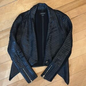 Shayna Drape Leather Jacket